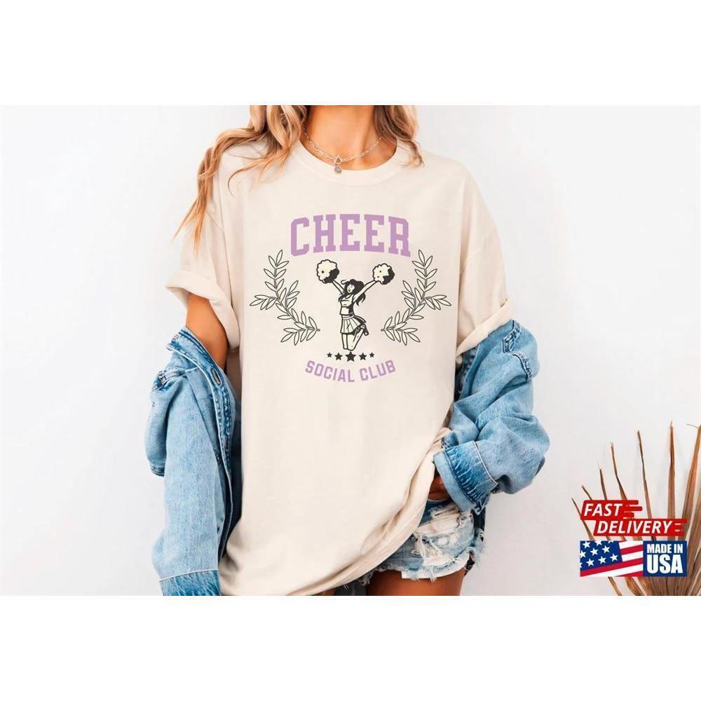 Cheer Coach Bling Cheer Mom Social Club Graphic T-Shirt